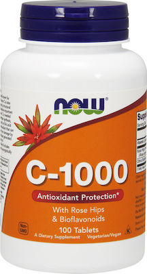 Now Vit C 1000 mg  w/ Rose Hips & Bioflavonoids 100 Tabs
