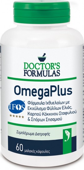 Doctors Formulas OmegaPlus Φόρμουλα Ιχθυελαίων, Υγεία καρδιαγγειακού 60 Caps