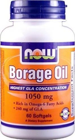 Now Borage Oil 1050 mg, 60 softgels 