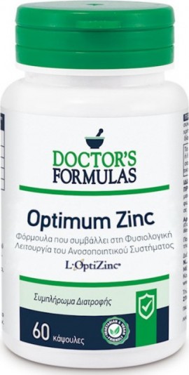 Doctors Formula Optimum Zinc Συμπλήρωμα Διατροφής Για Το Ανοσοποιητικό Σύστημα 60 Caps