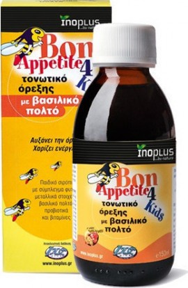 InoPlus Bon Appetite 4 kids Παιδικό Σιρόπι με Βασιλικό Πολτό 150ml