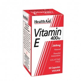 Health Aid Vitamin E 400IU Συμπλήρωμα με Αντιοξειδωτική Βιταμίνη Ε για Προστασία του Δέρματος 30 Κάψουλες