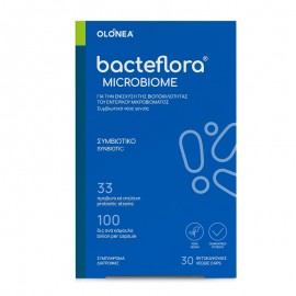 Olonea Bacteflora Microbiome Συνδυασμός Προβιοτικών & Πρεβιοτικών 30 φυτικές κάψουλες