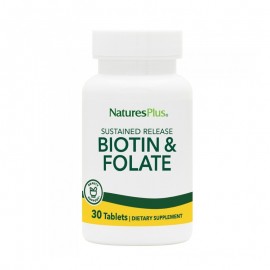 Natures Plus Biotin Folic Acid 30 ταμπλέτες