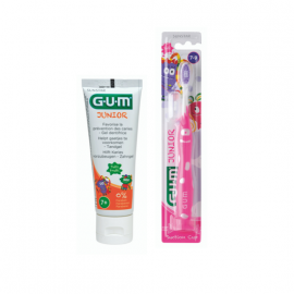 Gum Promo Junior Οδοντόβουρτσα 7-9 Ετών Ροζ & Δώρο Gum Junior Οδοντόπαστα 7+ Ετών 50ml