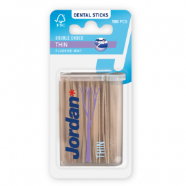 Jordan Dental Sticks Thin Οδοντογλυφίδες, 100 τμχ