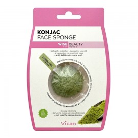 Vican Wise Beauty Konjac Sponge με σκόνη πράσινου τσαγιού