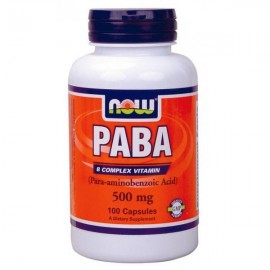 Now PABA 500 mg (Para-aminobenzoic Acid) 100 caps