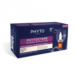 Phyto Phytocyane Progressive Hair Loss Treatment for Women Αγωγή για την Προοδευτική Γυναικεία Τριχόπτωση 12 αμπούλες x 5ml