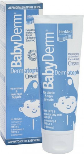 Intermed BabyDerm Dermatopia Cream Ενυδατική & Μαλακτική Κρέμα Προσώπου & Σώματος Για Ατοπικά & Πολύ Ξηρά Δέρματα 300ml