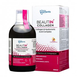 My Elements Beautin Collagen Πόσιμο Κολλαγόνο Mε Υαλουρονικό Οξύ Γεύση Μάνγκο Πεπόνι 500ml
