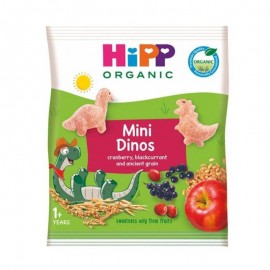 HiPP Mini Dinos Δεινοσαυράκια, Βιολογικό Προϊόν από Δημητριακά & Χυμούς Φρούτων απο το 1ο Έτος 30gr