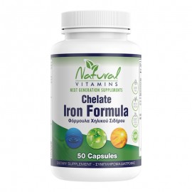 Natural Vitamins Chelate Iron Formula Φόρμουλα Χηλικού Σιδήρου 50 κάψουλες