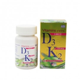 Medichrom Vitamins Extra D3 5000IU & K2 120mcg Βιταμίνη για Ανοσοποιητικό 5000iu 60 δισκία