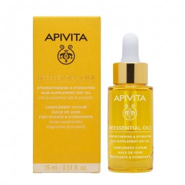 Apivita Beessential Oils Έλαιο Προσώπου Ημέρας για Ενυδάτωση και Ενδυνάμωση της Επιδερμίδας 15ml