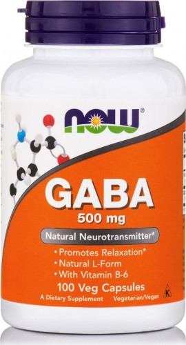 Now GABA 500mg + Vitamin B6 100 caps
