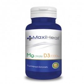 Maxiheal Magnesium Citrate + D3 2000iu 60 κάψουλες