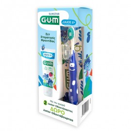 Gum Promo Pack Junior 6+ Παιδική Οδοντόκρεμα 2x50ml & Δώρο Junior Οδοντόβουρτσα