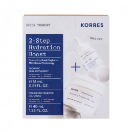 Korres Promo Pack Greek Yoghurt 2 Step Hydration Boost Probiotic Gel-Cream 40ml & Probiotic Skin-Supplement Ενυδατικός Ορός με Προβιοτικά 15ml