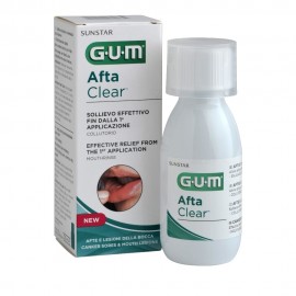Gum Sunstar Afta Clear Mouthrinse Στοματικό Διάλυμα για τη θεραπεία αφθών, 120ml