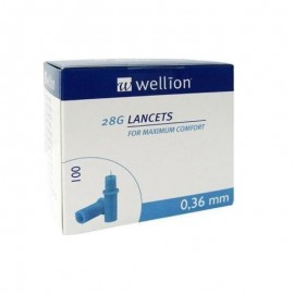 Wellion Σκαρφιστήρες Lancets 28G 0.36mm 100τμχ
