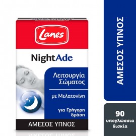 Lanes Nightade Συμπλήρωμα Διατροφής με Μελατονίνη 90 υπογλώσσια δισκία