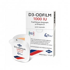 Ibsa D3-ODFILM 1000IU – Συμπλήρωμα Διατροφής Βιταμίνης D3 - 30 Ταινίες Διασπειρόμενες στο στόμα