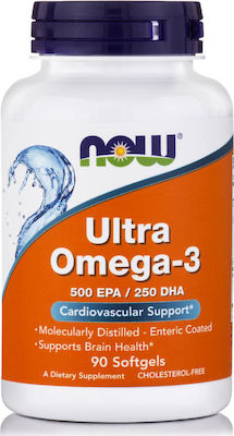 Now Ultra Omega 3 500 mg, 75% Molecularly Distilled 90 softgels