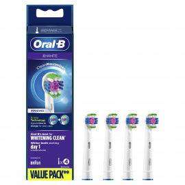 Oral-B 3D White Ανταλλακτικές Κεφαλές Ηλεκτρικής Οδοντόβουρτσας, 4 τμχ