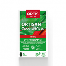 Ortis Ortisan Forte Φρούτα & Ίνες 12 ταμπλέτες