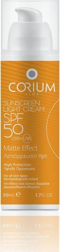Corium Sunscreen Light Cream Matte Effect SPF50 50ml