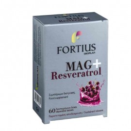 Geoplan Fortius Mag+ Resveratrol Συμπλήρωμα Διατροφής Οργανικού Μαγνησίου 60 ταμπλέτες
