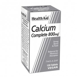 Health Aid Calcium Complete 800mg Συμπλήρωμα Διατροφής Ασβεστίου για Υγιές Μυοσκελετικό & Νευρικό Σύστημα 120 Ταμπλέτες