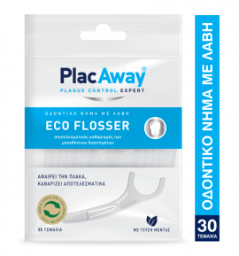 PlacAway Eco Flosser Οδοντικό Νήμα με Λαβή 30τμχ