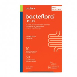 Olonea BacteFlora Plus με Προβιοτικά και Πρεβιοτικά για κάθε ημέρα με Ενισχυμένη Σύνθεση 30 φυτικές κάψουλες