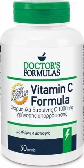 Doctors Formulas Doctors Formulas Vitamin C Fast Action 1000mg (30caps) - Βιταμίνη C Γρήγορης Απορρόφησης