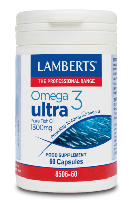 Lamberts Omega 3 Ultra Pure Fish Oil 1300mg Συμπλήρωμα Ω3 Λιπαρών Οξέων, 60caps