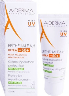 A-Derma Epitheliale A.H Ultra Spf 50+ Προστατευτική Επανορθωτική Κρέμα Κατά των Σημαδιών 100ml