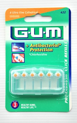 GUM Proxabrush Click Refills Ultra Cylidrical 6τμχ (422)
