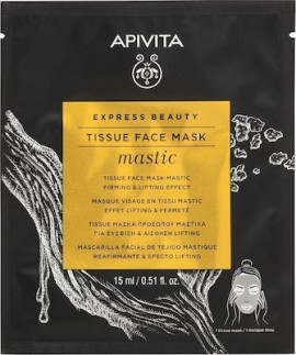 Apivita Express Beauty Tissue Face Mask Mastic Biocellulose Tissue Μάσκα Προσώπου με Μαστίχα για Σύσφιξη & Αίσθηση lifting, 20ml