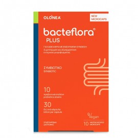 Olonea BacteFlora Plus με Προβιοτικά και Πρεβιοτικά για κάθε ημέρα με Ενισχυμένη Σύνθεση 10 φυτικές κάψουλες