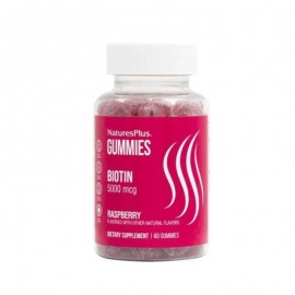 Natures Plus Gummies Biotin 500mcg Raspberry 60 ζελεδάκια