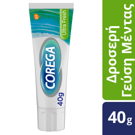 Corega Ultra Fresh, Στερεωτική Κρέμα για Τεχνητή Οδοντοστοιχία 40gr
