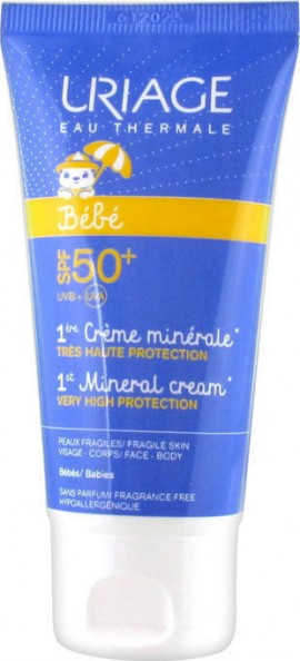 Uriage Bebe Mineral Cream SPF50 Βρεφικό Αντηλιακό Γαλάκτωμα, 50ml