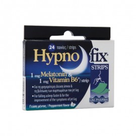 Uni-Pharma Hypno Fix Strips - Συμπλήρωμα Διατροφής Για Τον Ύπνο, 24 ταινίες