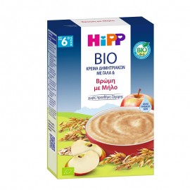 HiPP BIO Κρέμα με Γάλα Βρώμη με Μήλο, από τον 6ο Μήνα 250gr