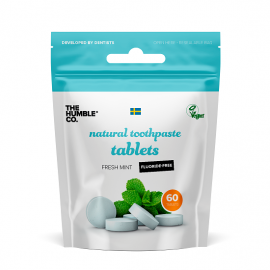 The Humble Co. Natural Toothpaste Tabs Without Fluoride - 60 Pack - Fresh Mint