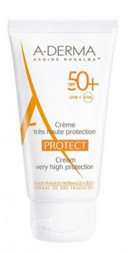 A-DERMA Protect Cream SPF50+ Αντηλιακό Προσώπου για Κανονικές - Ξηρές Επιδερμίδες 40ml