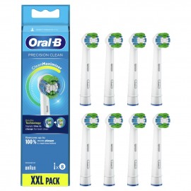Oral-b Precision Clean Xxl Pack Ανταλλακτικές Κεφαλές Ηλεκτρικής Οδοντόβουρτσας 1x8