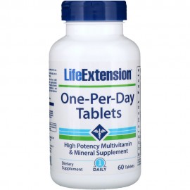 Life Extension One per Day, 60 vtabs - Ισχυρή Πολυβιταμίνη για Τόνωση & Ενέργεια